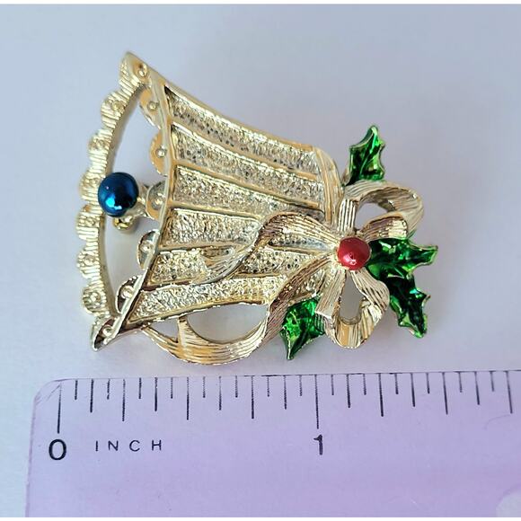 Gerry's Signed Christmas Holiday Brooch Vintage - Picture 7 of 7